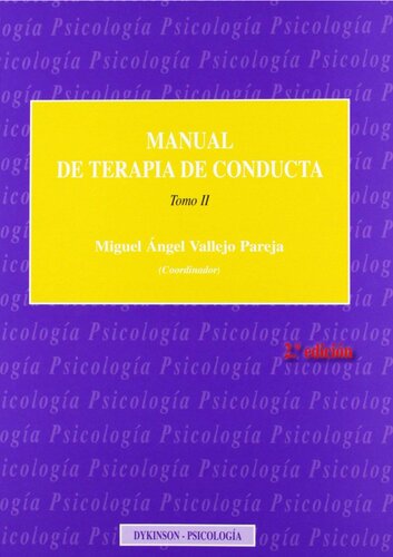 Manual de terapia de conducta