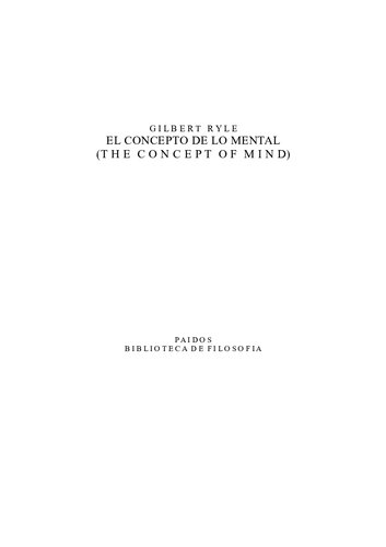 El concepto de lo mental