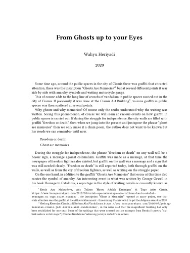 From Ghosts up to your Eyes