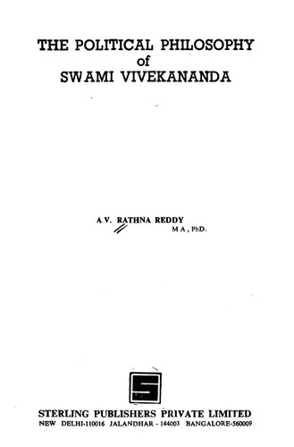 The political philosophy of Swami Vivekananda