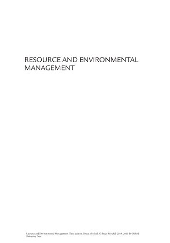 Resource and environmental management
