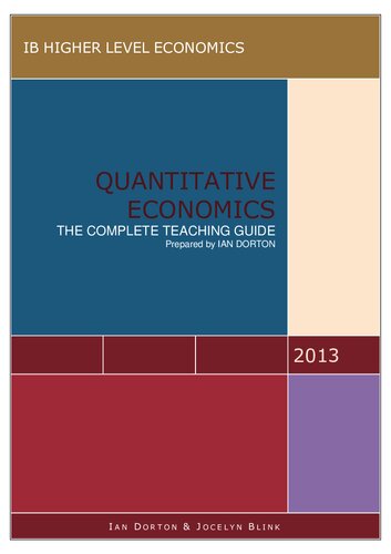 IB Quantitative Economics HL - Teahching Guide