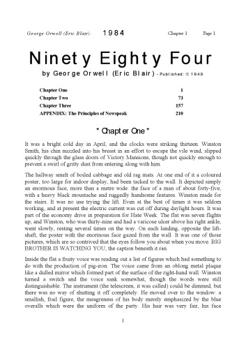 Nineteen Eighty-Four