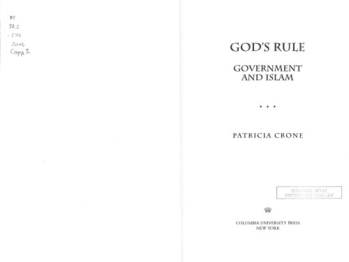 God's rule: government and Islam