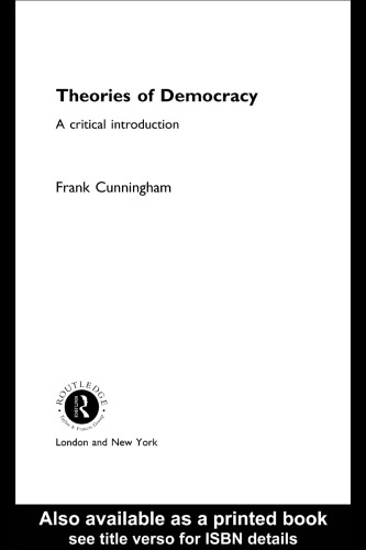 Theories of Democracy A Critical Introduction