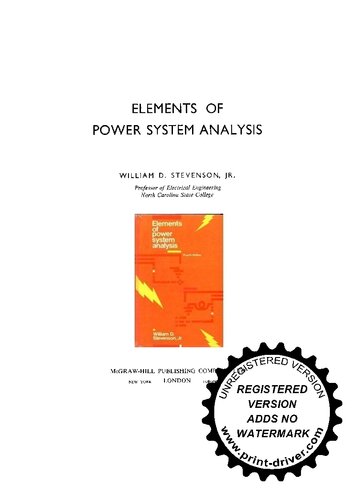 Elements of power system analysis