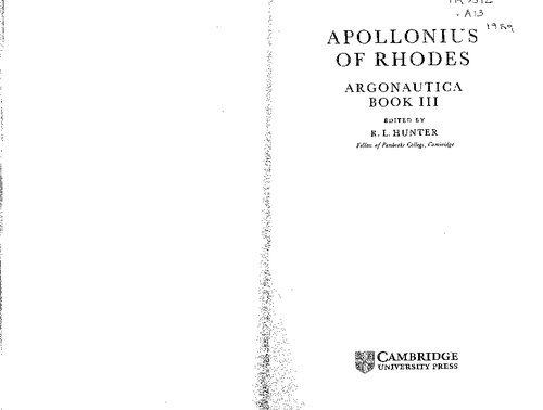 Apollonius of Rhodes: Argonautica Book III