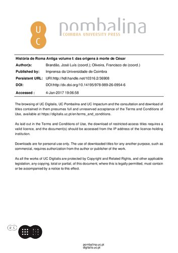 História de Roma Antiga Vol.1 - Das Origens À Morte de César