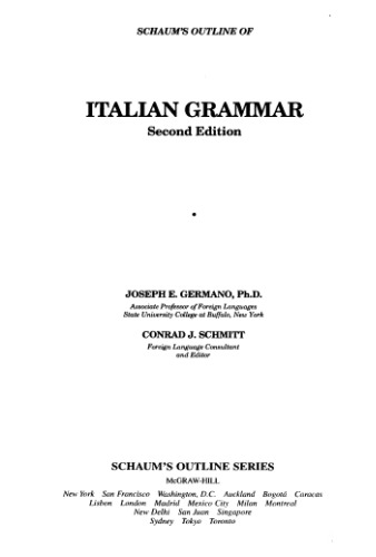 Schaum's Outline of Italian Grammar