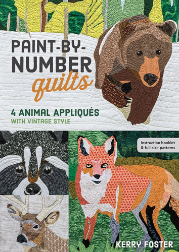 Paint-by-number quilts: 4 animal appliqués with vintage style