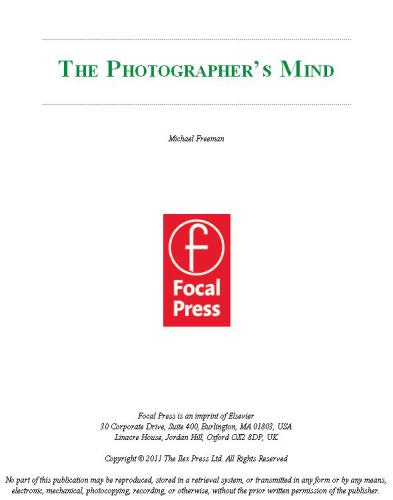 The photographer's mind: creative thinking for better digital photos