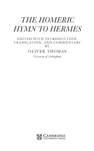 The Homeric Hymn to Hermes