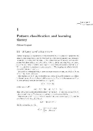 Pattern Classification And Learning Theory