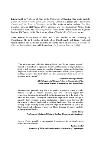 Impure cinema: intermedial and intercultural approaches to film