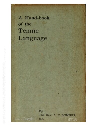 A Hand-book of the Temne Language