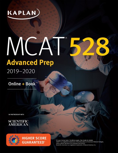 MCAT 528 ADVANCED PREP 2019-2020: online + book