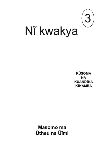 Nĩ kwakya 3. Kũsoma na kũandĩka Kĩkamba