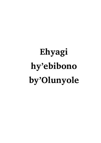 Ehyagi hyʼebibono byʼOlunyole. Lunyole Dictionary