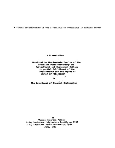 A visual investigation of the appearance of turbulence in annular spaces