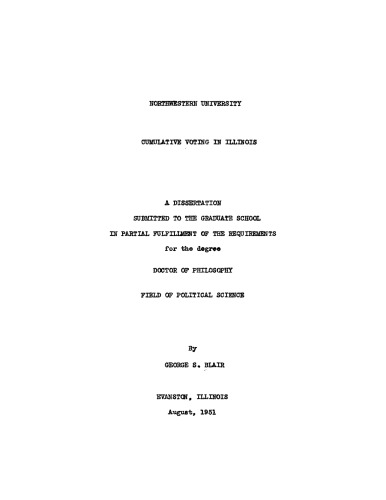 Cumulative voting in Illinois
