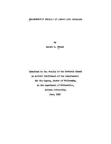 One-parameter families of linear line complexes