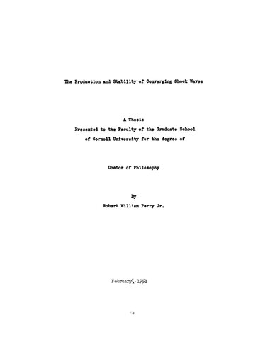 The Production and Stability of Converging Shock Waves