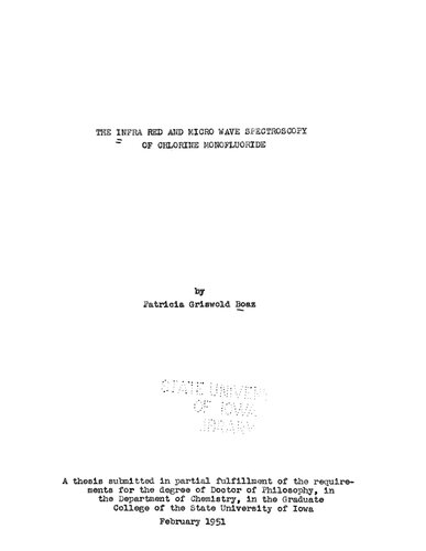 The Infrared and Microwave Spectroscopy of Chlorine-Monofluoride