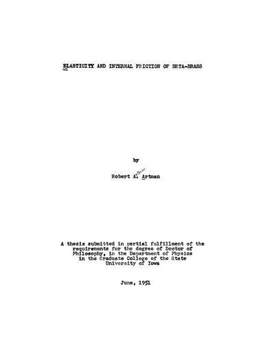 Elasticity and Internal Friction of Beta-Brass