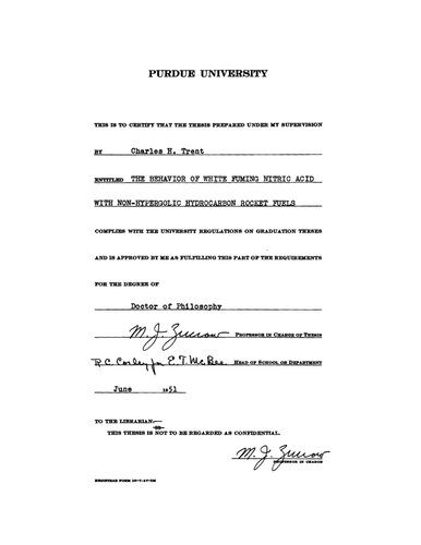 The Behavior of White Fuming Nitric Acid with Non-Hypergolic Hydrocarbon Rocket Fuels