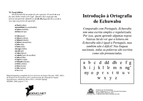 Introdução à Ortografia de Echuwabu