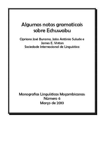 Algumas notas gramaticais sobre Echuwabu
