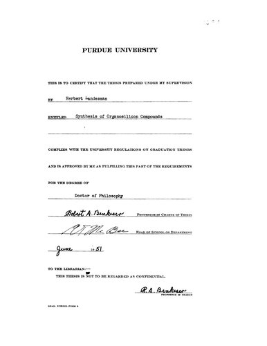 Synthesis of Organosilicon Compounds