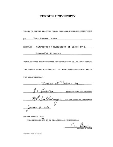 Ultrasonic Coagulation of Smoke by a Steam-Jet Vibrator