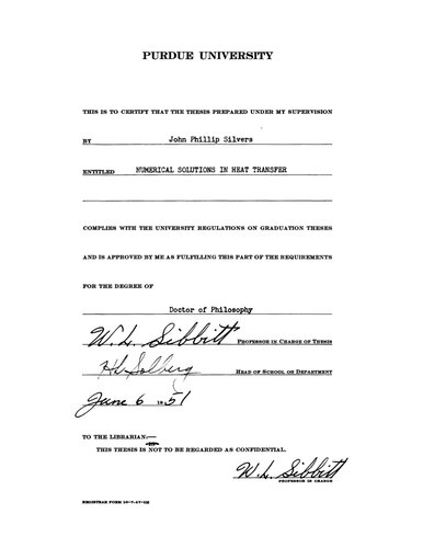 Numerical Analysis of Heat Transfer Problems