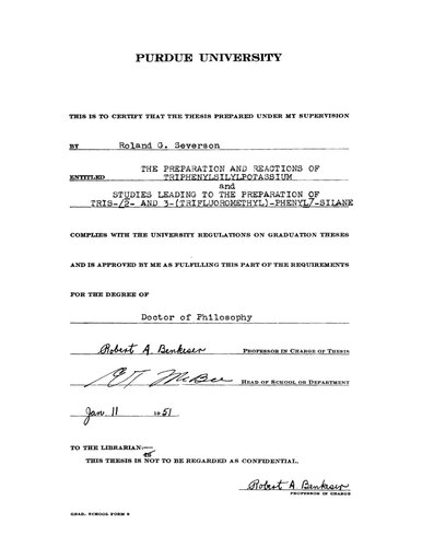 The Preparation and Reactions of Triphenylsilylpotassium
