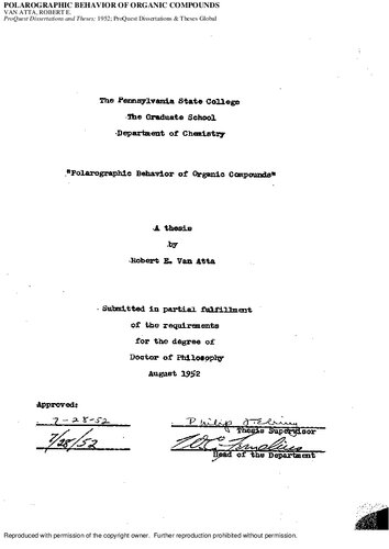 POLAROGRAPHIC BEHAVIOR OF ORGANIC COMPOUNDS