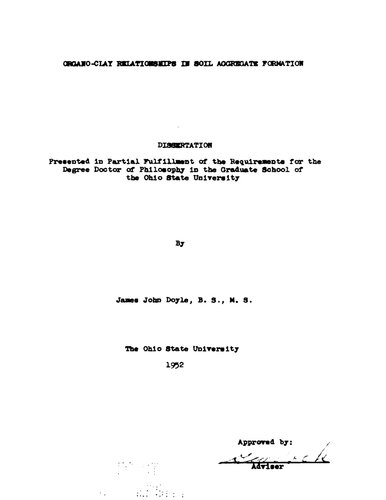 ORGANO-CLAY RELATIONSHIPS IN SOIL AGGREGATE FORMATION