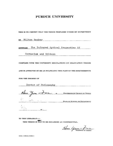 The Infrared Optical Properties of Silicon and Germanium