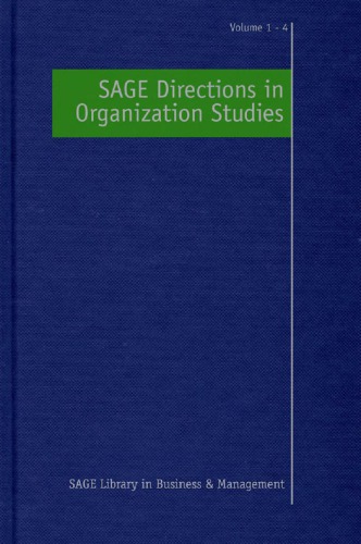 SAGE directions in organization studies Vol.1-4