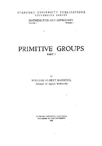 Primitive groups