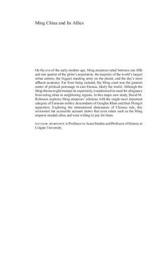 Ming China and Its Allies: Imperial Rule in Eurasia