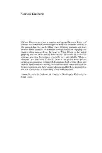 Chinese Diasporas: A Social History of Global Migration