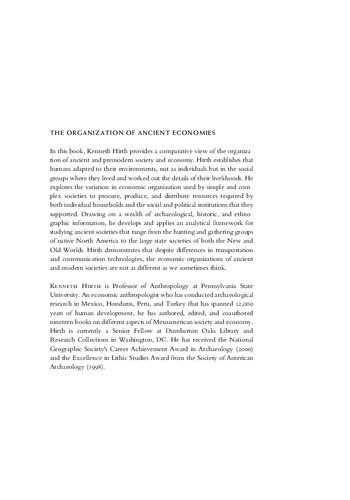 The Organization of Ancient Economies: A Global Perspective