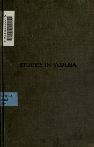 Language Studies in Yoruba