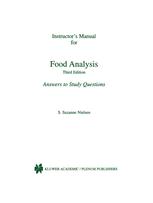 Instructor’s Manual for Food Analysis: Answers to Study Questions