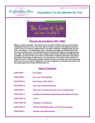 The Game of Life & How to Play It: Winning Rules for Success & Happiness