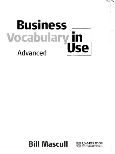 Business Vocabulary in Use Advanced