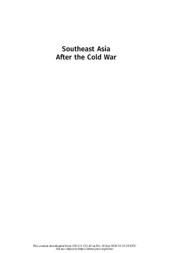 Southeast Asia After the Cold War: A Contemporary History