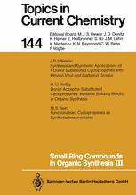 Small ring compounds in organic synthesis III