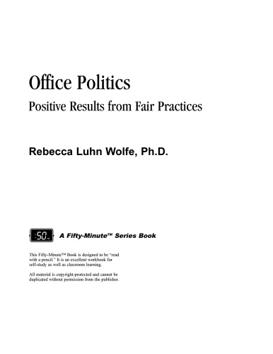 Crisp: Office Politics: Positive Results from Fair Practices